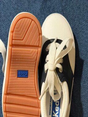 Keds Kids Navy, White & Orange Sneakers